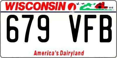 WI license plate 679VFB