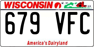 WI license plate 679VFC