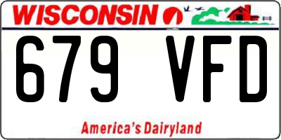 WI license plate 679VFD