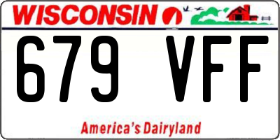 WI license plate 679VFF