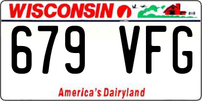 WI license plate 679VFG