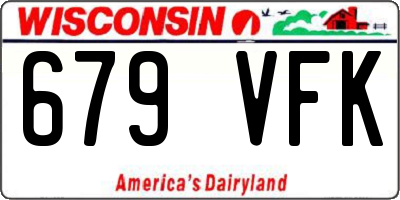 WI license plate 679VFK