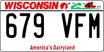WI license plate 679VFM
