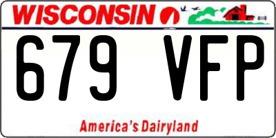 WI license plate 679VFP