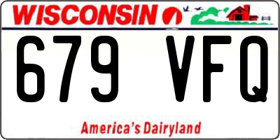 WI license plate 679VFQ