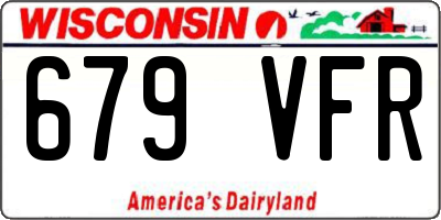 WI license plate 679VFR