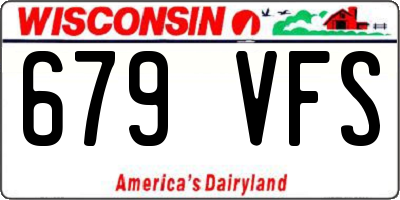 WI license plate 679VFS