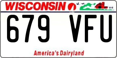 WI license plate 679VFU