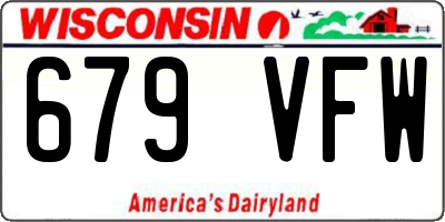 WI license plate 679VFW