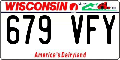 WI license plate 679VFY