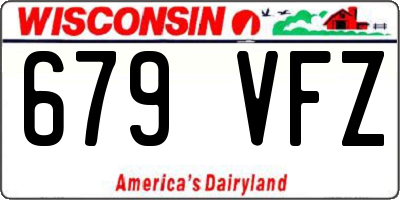 WI license plate 679VFZ