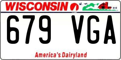 WI license plate 679VGA