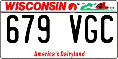 WI license plate 679VGC