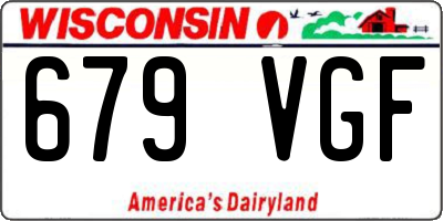 WI license plate 679VGF