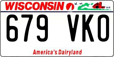 WI license plate 679VKO