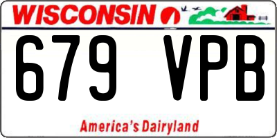 WI license plate 679VPB
