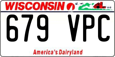 WI license plate 679VPC