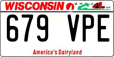 WI license plate 679VPE