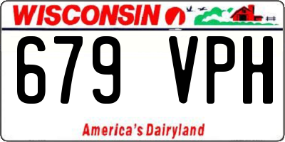 WI license plate 679VPH