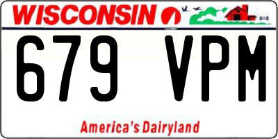 WI license plate 679VPM