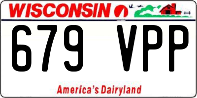 WI license plate 679VPP