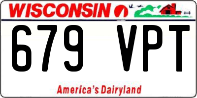 WI license plate 679VPT