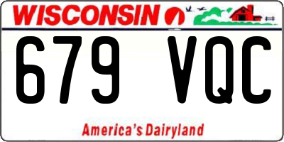 WI license plate 679VQC