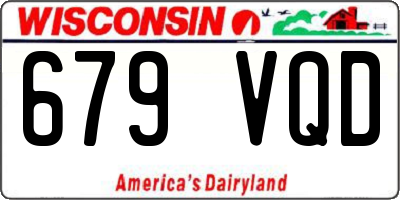 WI license plate 679VQD