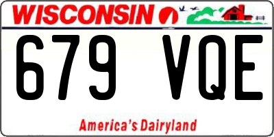 WI license plate 679VQE