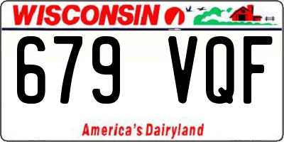 WI license plate 679VQF