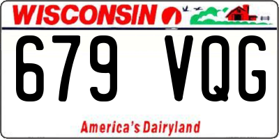 WI license plate 679VQG