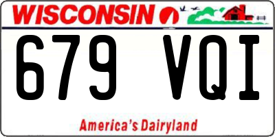 WI license plate 679VQI