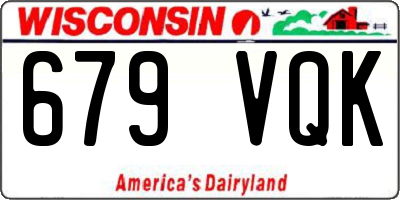 WI license plate 679VQK