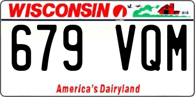 WI license plate 679VQM