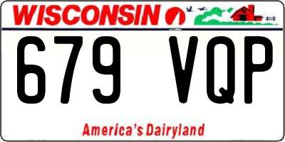 WI license plate 679VQP