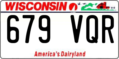 WI license plate 679VQR