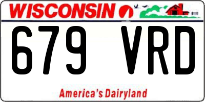 WI license plate 679VRD