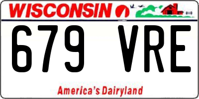 WI license plate 679VRE