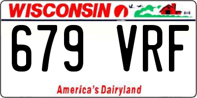 WI license plate 679VRF