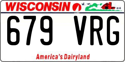 WI license plate 679VRG