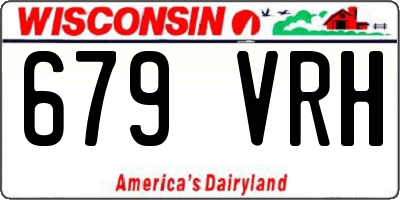 WI license plate 679VRH