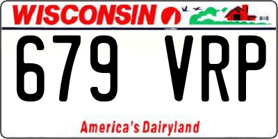 WI license plate 679VRP