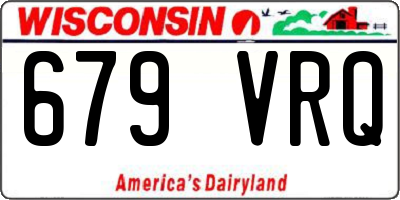 WI license plate 679VRQ