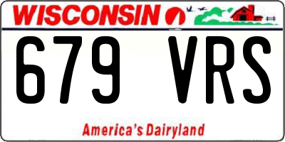 WI license plate 679VRS