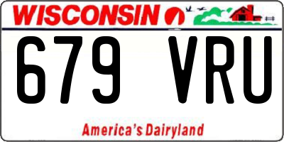 WI license plate 679VRU