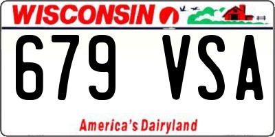 WI license plate 679VSA