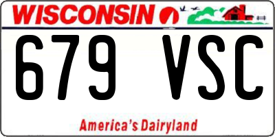 WI license plate 679VSC