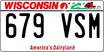 WI license plate 679VSM