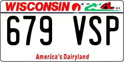 WI license plate 679VSP