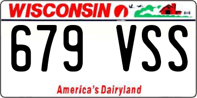 WI license plate 679VSS